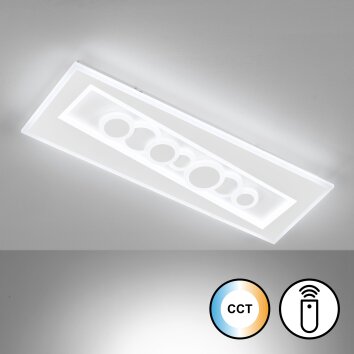 Fischer & Honsel Ratio Deckenpanel LED Weiß, 1-flammig, Fernbedienung