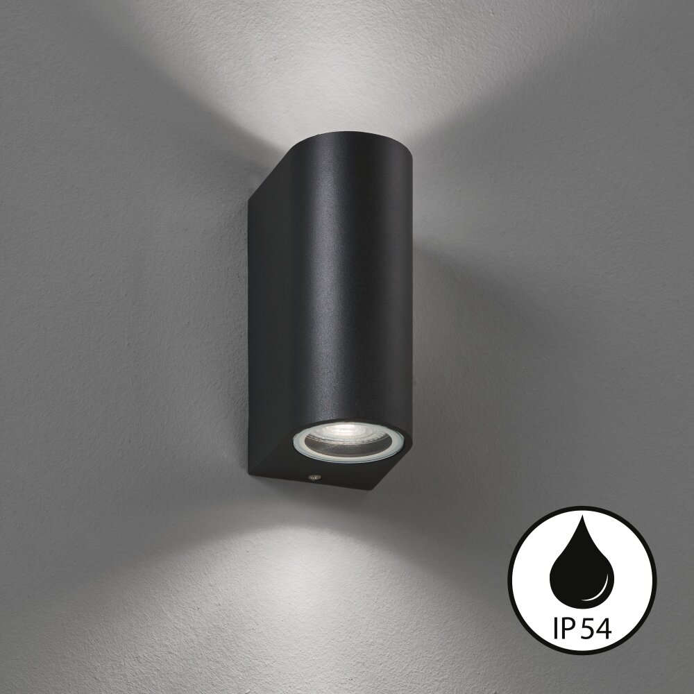 Fischer & Honsel Marlon Wandleuchte LED Schwarz, 2-flammig main product photo