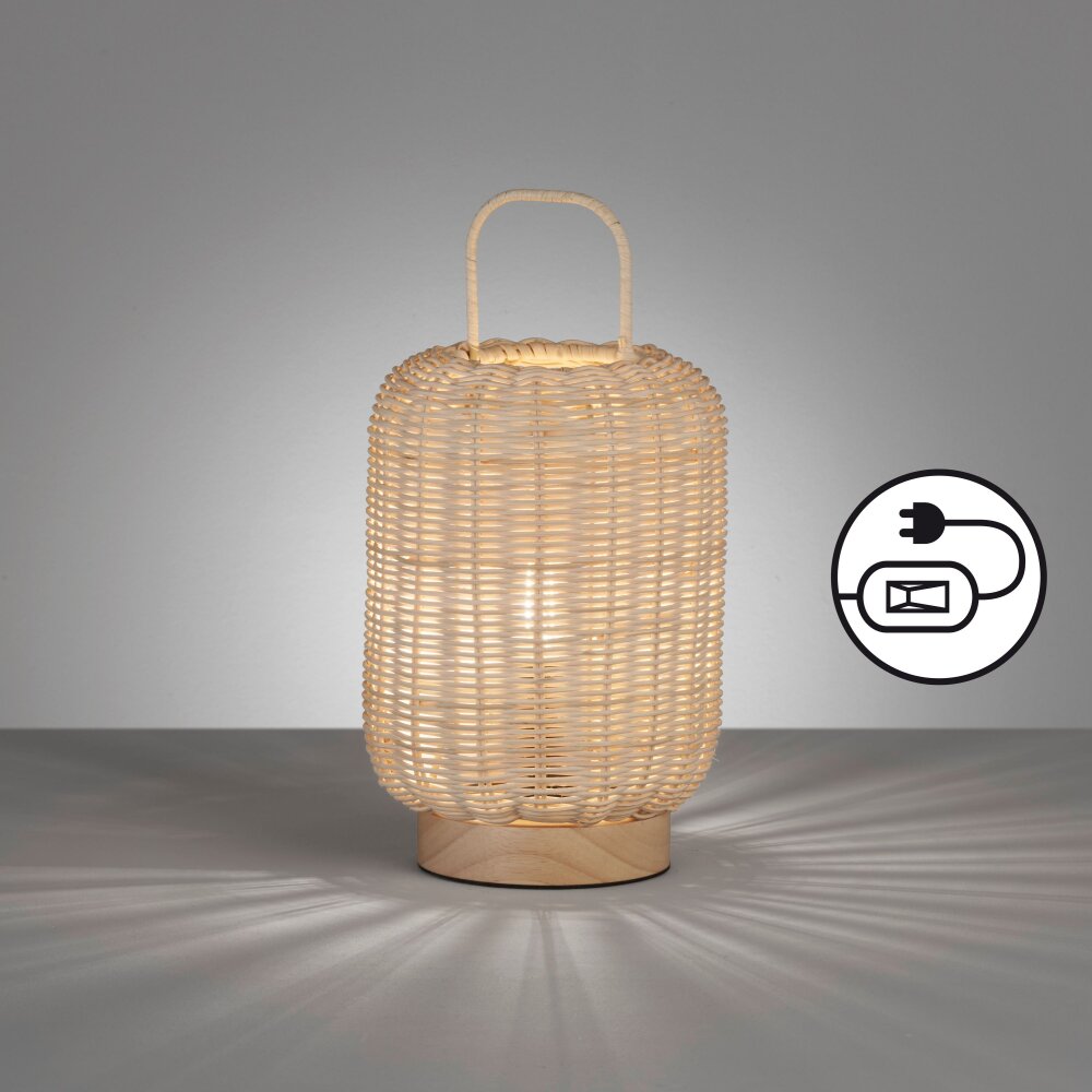 Fischer & Honsel Nature Tischleuchte Naturfarben, 1-flammig main product photo
