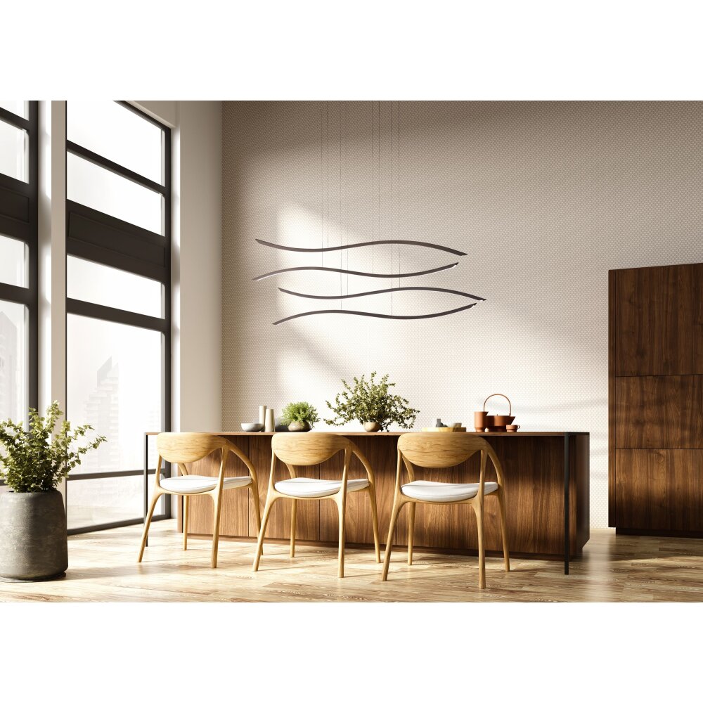 Fischer & Honsel Fisk Pendelleuchte LED Schwarz, 1-flammig, Fernbedienung main product photo
