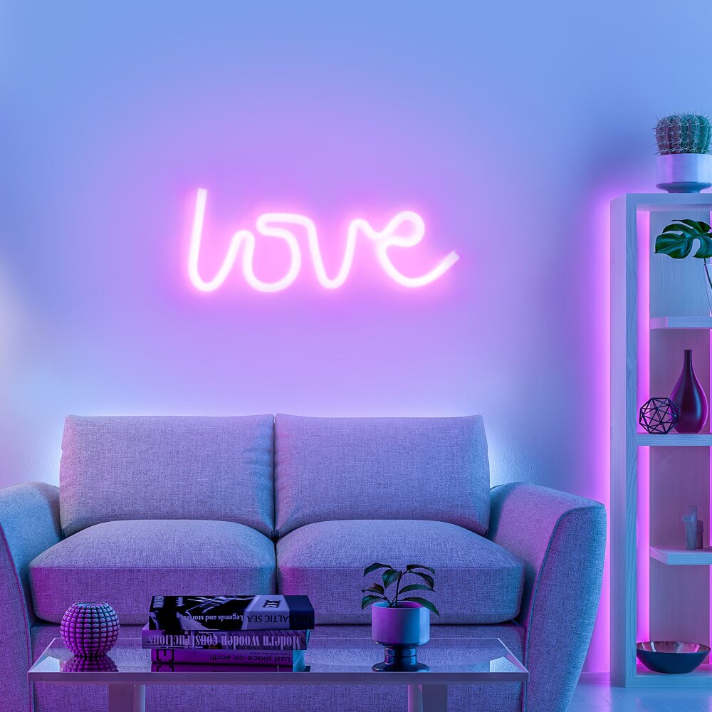NEON-LOVE Leuchten LED Direkt Pink Dekoleuchte 85021-87