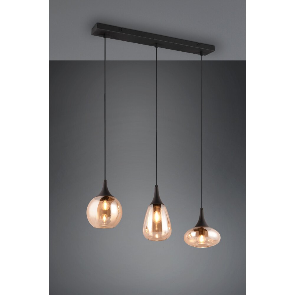 Trio Lumina Pendelleuchte Schwarz, 3-flammig main product photo