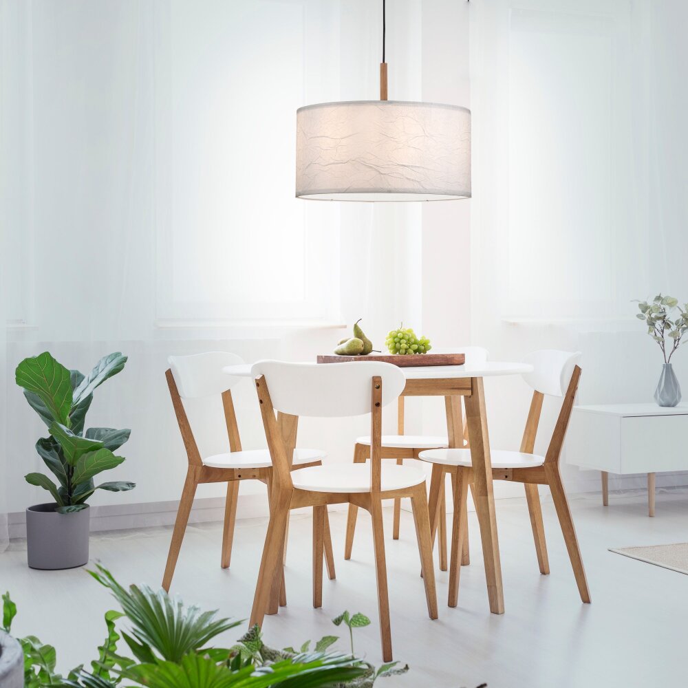 Leuchten Direkt GREEN SOFIE Pendelleuchte Naturfarben, Schwarz, 1-flammig main product photo