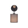 JUST LIGHT GERDA TRIBU Wandleuchte Naturfarben, Schwarz, 1-flammig
