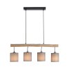 JUST LIGHT GERDA TRIBU Pendelleuchte Naturfarben, Schwarz, 4-flammig