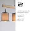 JUST LIGHT GERDA TRIBU Pendelleuchte Naturfarben, Schwarz, 4-flammig