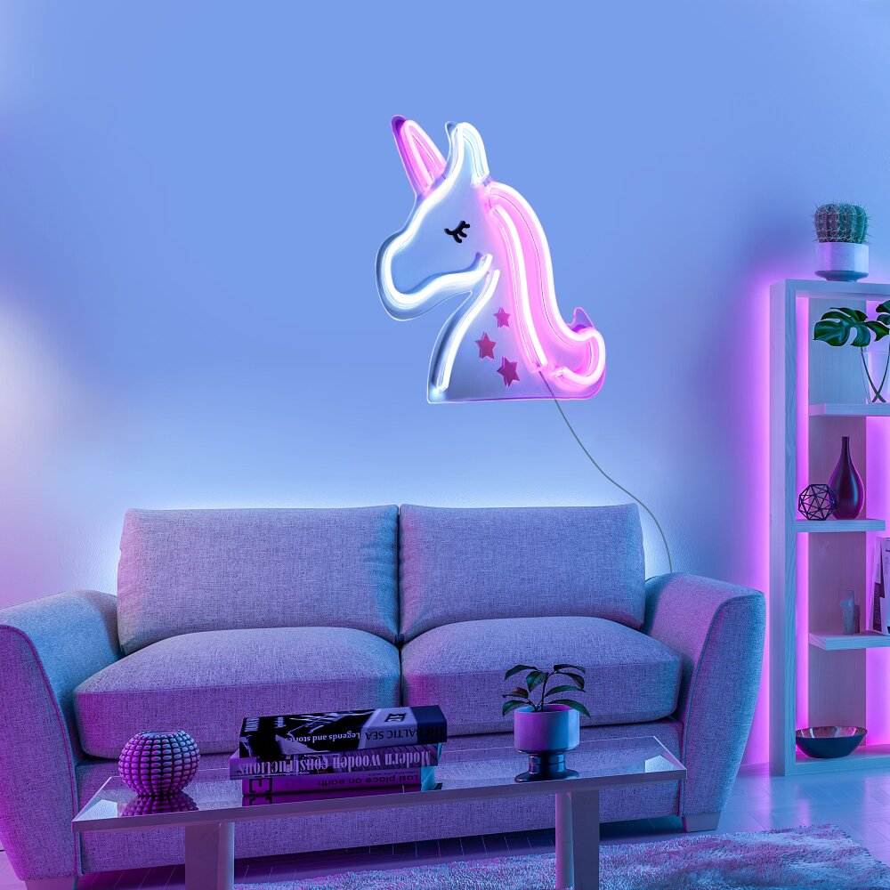Leuchten Direkt NEON-UNICORN Dekoleuchte LED Transparent, Klar, 1-flammig main product photo