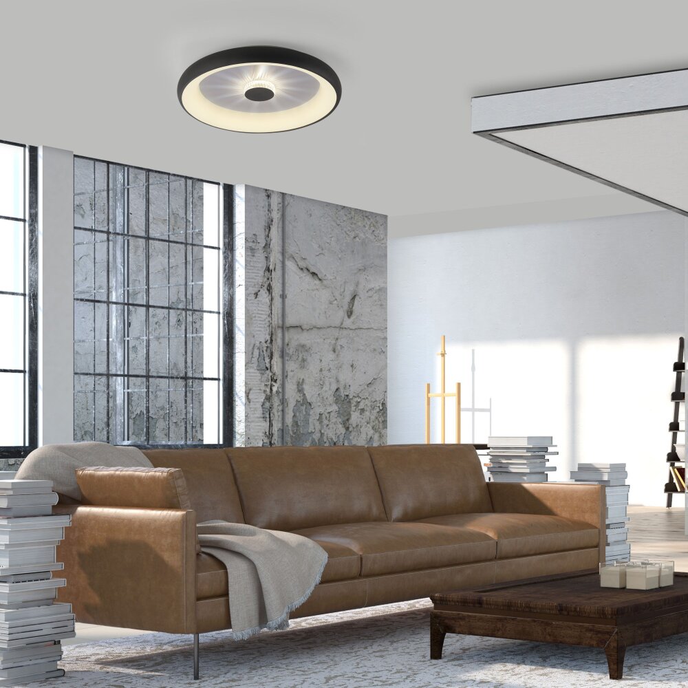 Leuchten Direkt VERTIGO Deckenleuchte LED Schwarz, 1-flammig, Fernbedienung main product photo