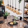 Apedo Hängeleuchte Glas 20cm Bernsteinfarben, 5-flammig