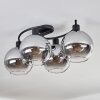 Koyoto Deckenleuchte Glas 20 cm Klar, Rauchfarben, 4-flammig