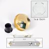 Koyoto Deckenleuchte Glas 15 cm Messing, Schwarz, 1-flammig
