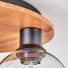 Koyoto Deckenleuchte Glas 15 cm Naturfarben, Schwarz, 3-flammig