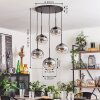 Apedo Hängeleuchte Glas 20cm Klar, Rauchfarben, 5-flammig