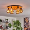 Koyoto Deckenleuchte Glas 15 cm Naturfarben, Schwarz, 6-flammig