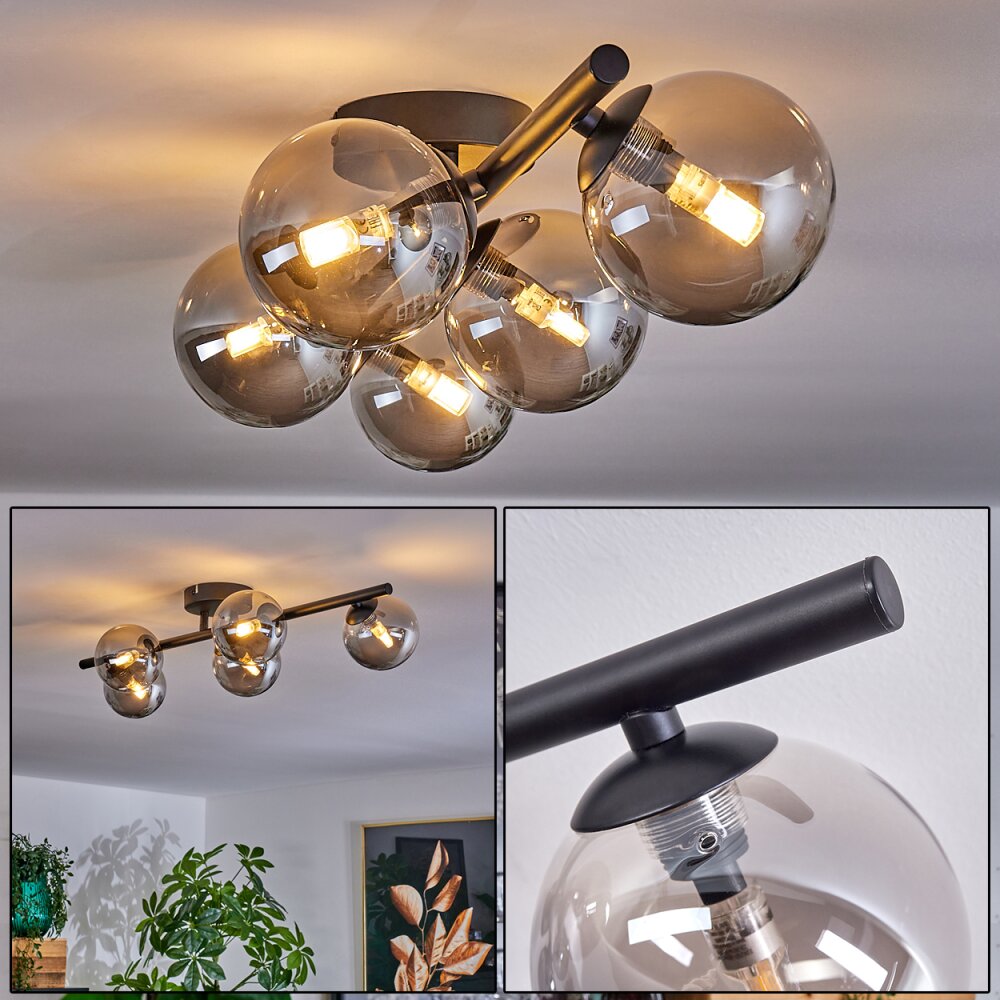 Chehalis Deckenleuchte Rauchfarben, 5-flammig main product photo