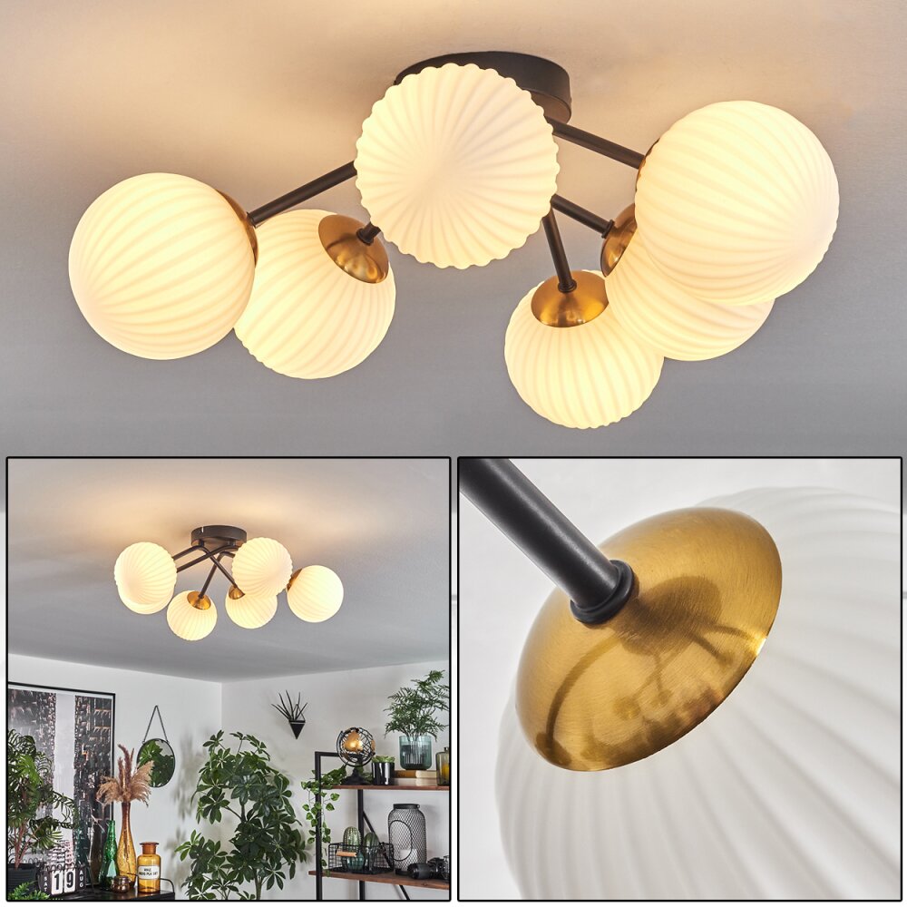 Chehalis Deckenleuchte Gold, Schwarz, 6-flammig main product photo