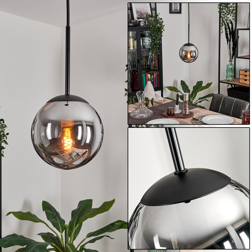 Gastor Hängeleuchte Glas 15 cm Rauchfarben, 1-flammig main product photo