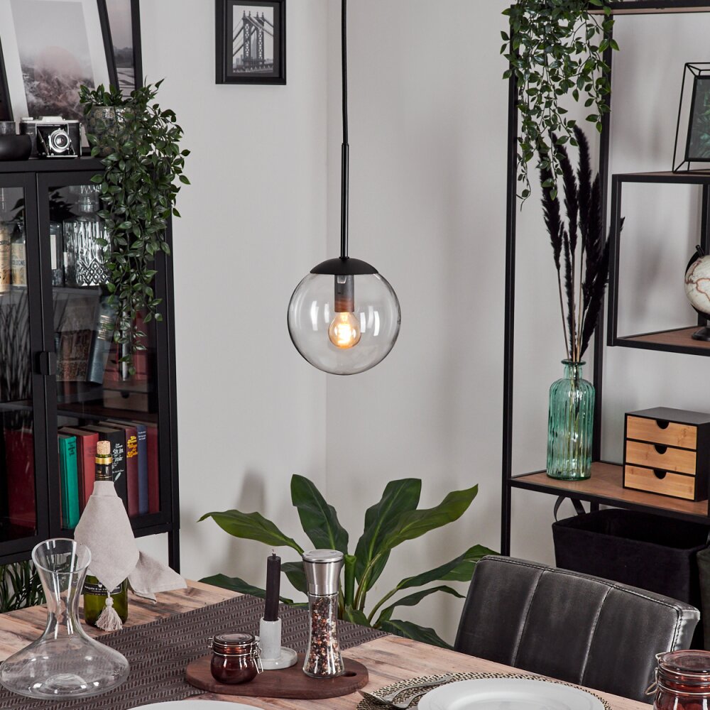 Gastor Hängeleuchte Glas 15 cm Schwarz, 1-flammig main product photo