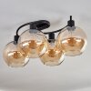 Koyoto Deckenleuchte Glas 20 cm Bernsteinfarben, 4-flammig