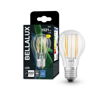 BELLALUX® LED E27 11 Watt 4000 Kelvin 1521 Lumen Transparent, Klar, 1-flammig