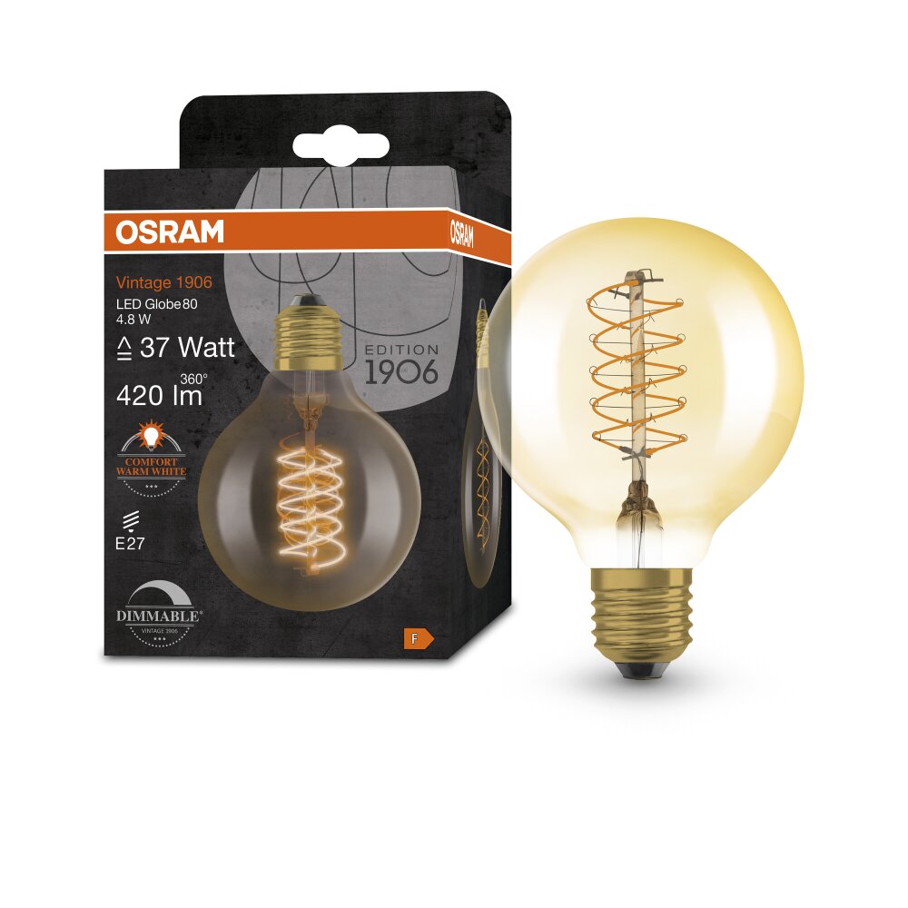 OSRAM Vintage 1906® LED E27 4,8 Watt 2200 Kelvin 420 Lumen main product photo