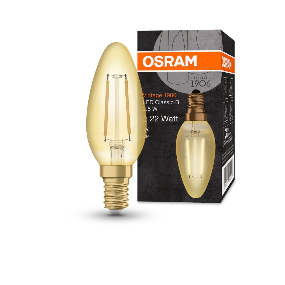 OSRAM Vintage 1906® LED E14 2,5 Watt 2400 Kelvin 220 Lumen main product photo