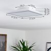 Farc LED Panel Silber, 1-flammig