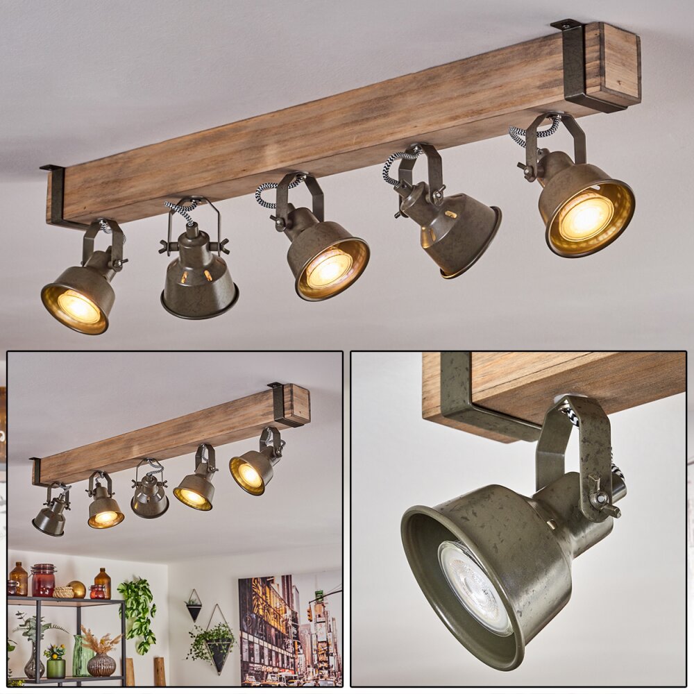 Pehefito Deckenleuchte Naturfarben, Schwarz, 5-flammig main product photo