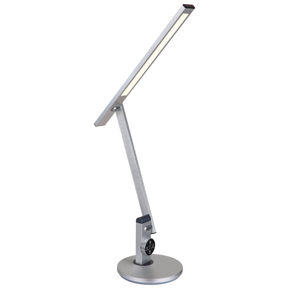 Globo SOLANA Tischleuchte LED Aluminium gebürstet, Weiß, 1-flammig main product photo