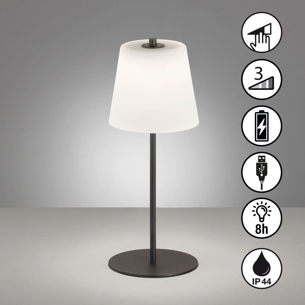 FHL easy Marbella Tischleuchte LED Schwarz, 1-flammig main product photo