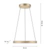 Paul Neuhaus PURE E-LOOP Pendelleuchte LED Gold, 2-flammig, Fernbedienung