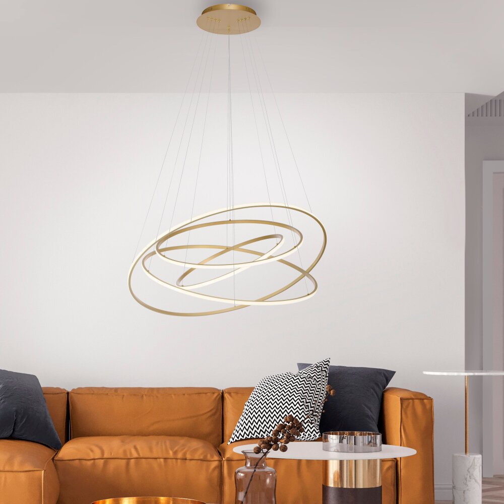 Paul Neuhaus TESSARA Pendelleuchte LED Gold, 1-flammig, Fernbedienung main product photo