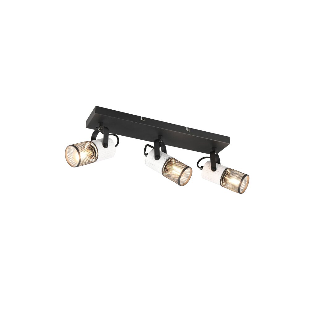 Trio TOSH Deckenleuchte Schwarz, 3-flammig main product photo