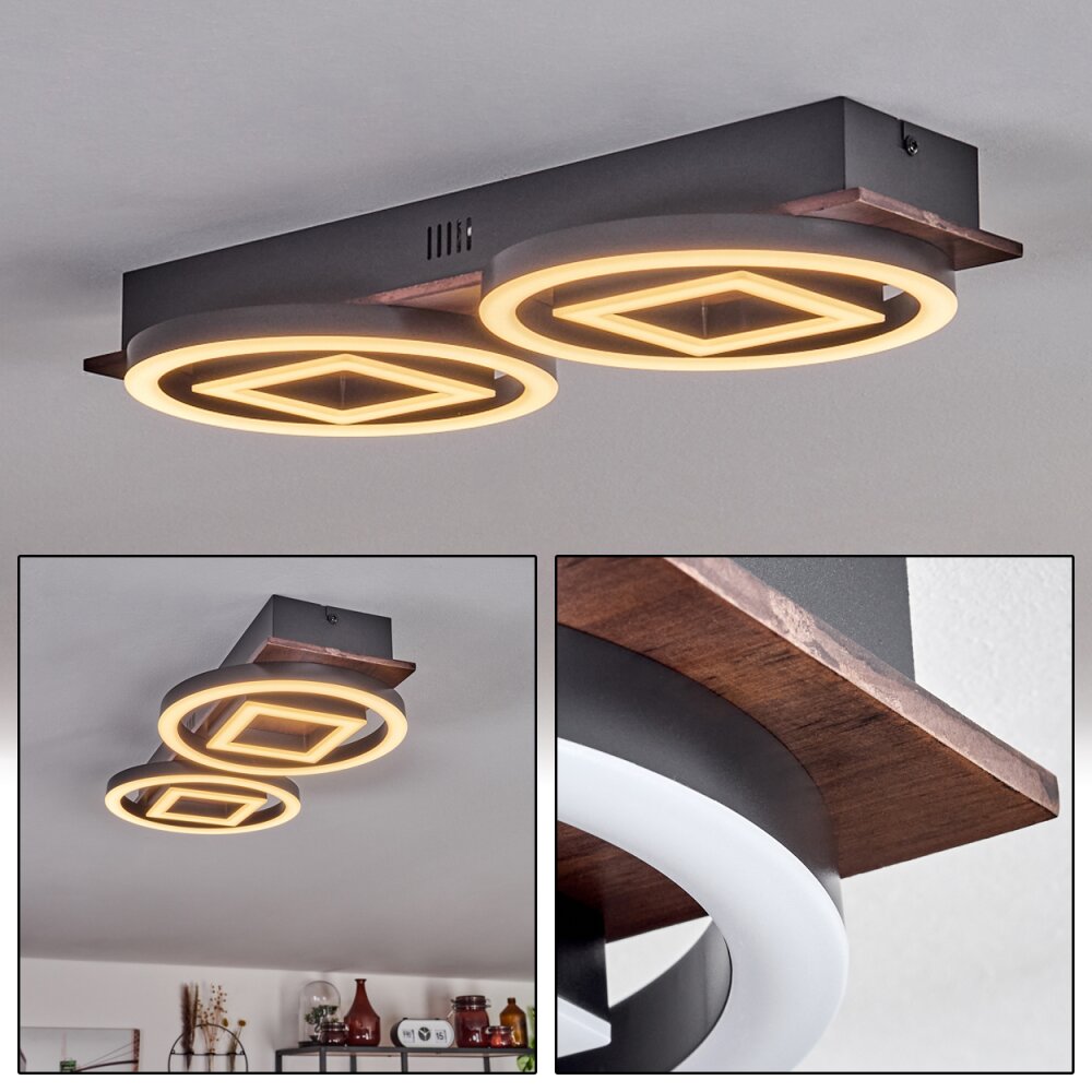 Taboneira Deckenleuchte LED Dunkelbraun, Schwarz, 2-flammig main product photo