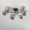 Chehalis Deckenleuchte Glas 12 cm, 15 cm Gold, Schwarz, 6-flammig