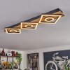 Taboneira Deckenleuchte LED Naturfarben, Schwarz, 3-flammig