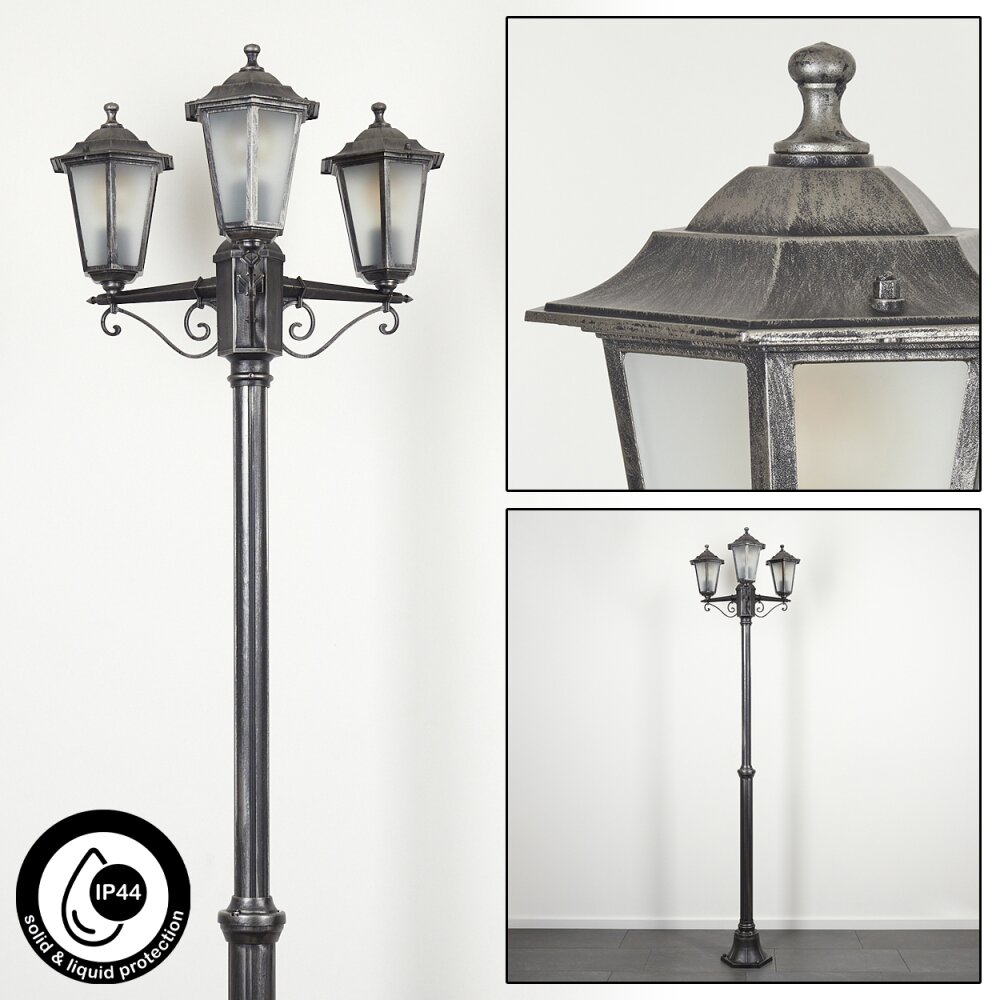 Loria Kandelaber Schwarz, Silber, 3-flammig main product photo