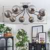 Chehalis Deckenleuchte Glas 15 cm Gold, Schwarz, 8-flammig