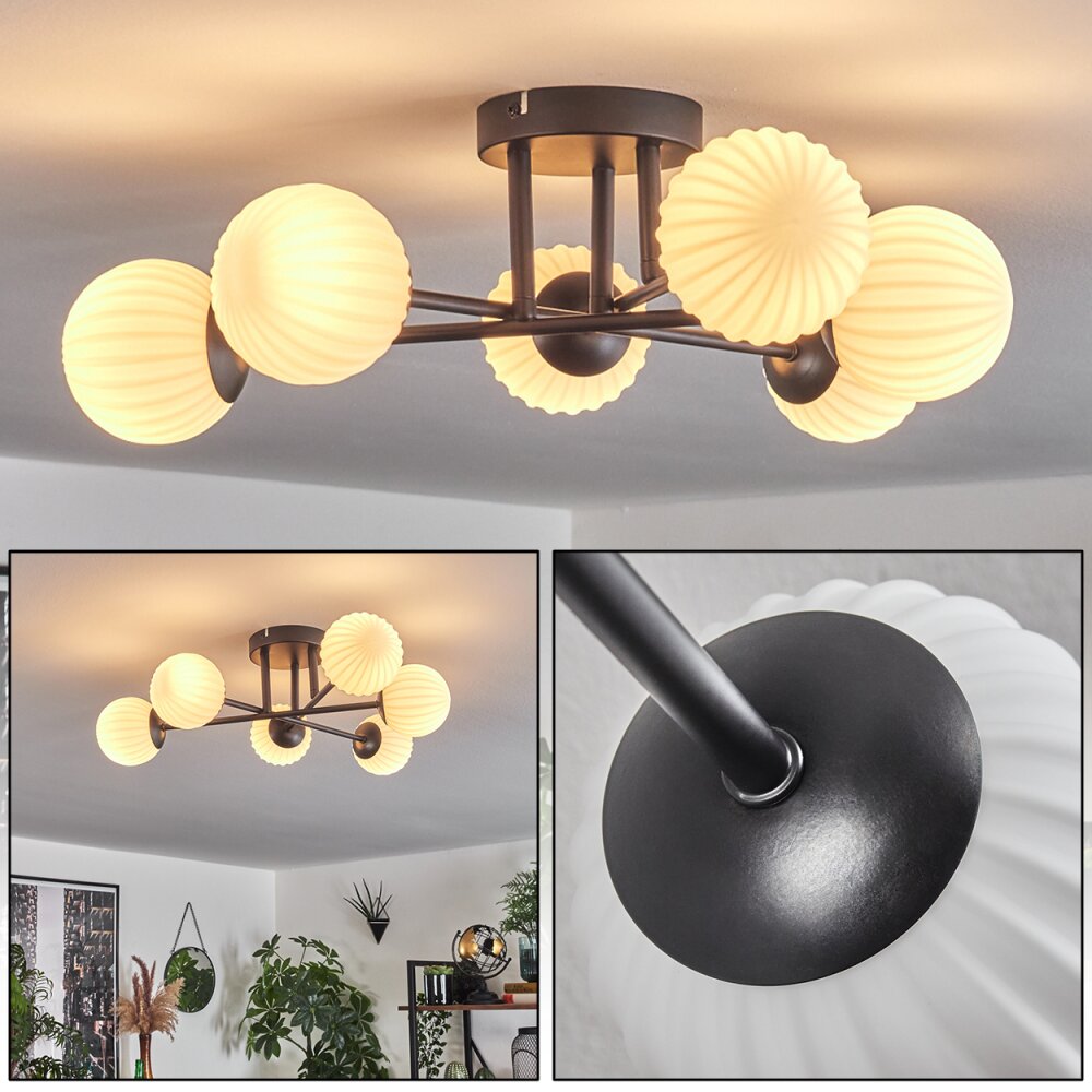 Chehalis Deckenleuchte Glas 10 cm Weiß, 6-flammig main product photo