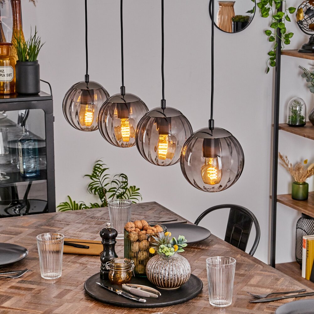 Evolene Hängeleuchte Schwarz, 4-flammig main product photo