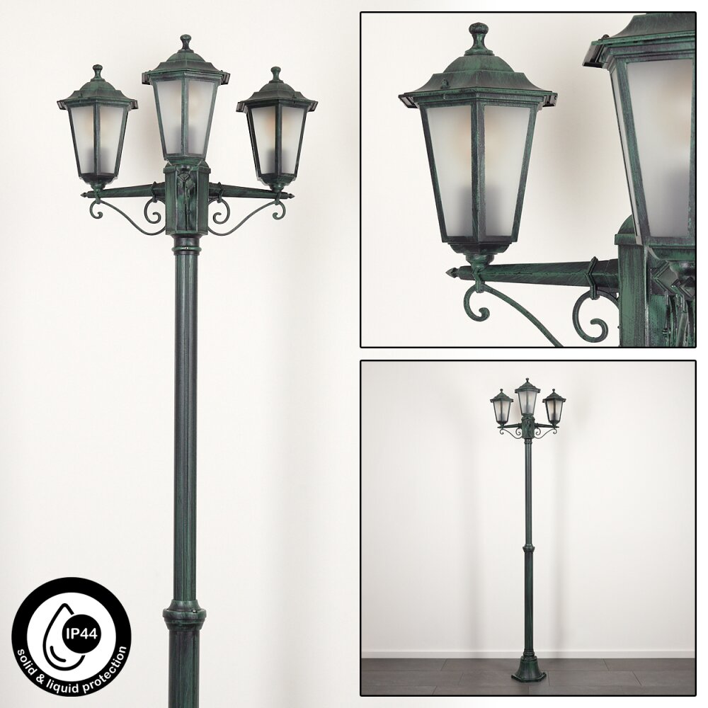 Loria Kandelaber Grün, Schwarz, 3-flammig main product photo