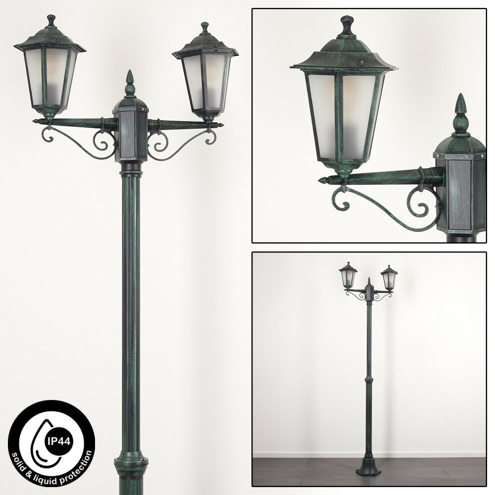 Loria Kandelaber Grün, Schwarz, 2-flammig main product photo