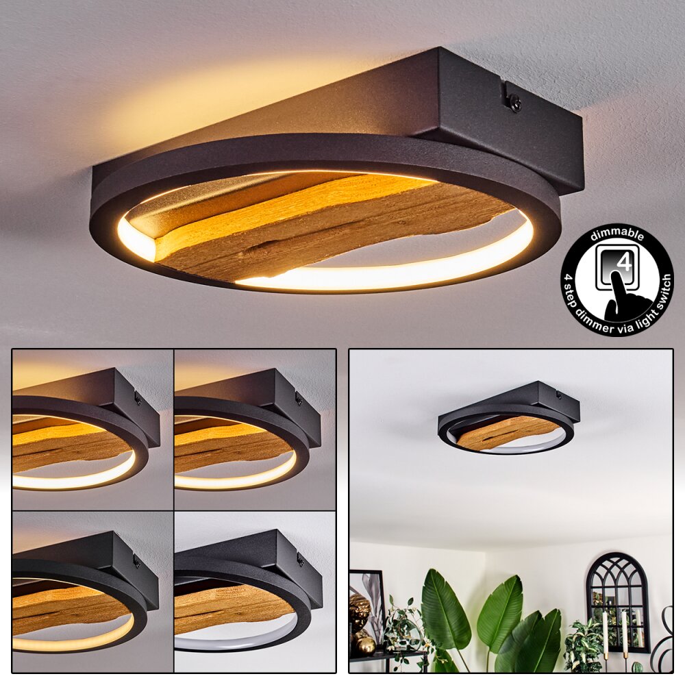 Cornol Deckenleuchte LED Naturfarben, Schwarz, 1-flammig main product photo