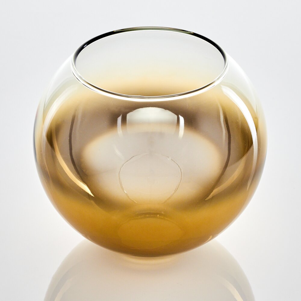 Lampenschirm aus Glas Koyoto Ersatzglas 15 cm Gold, Klar main product photo