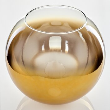 Lampenschirm aus Glas Koyoto Ersatzglas 30 cm Gold, Klar