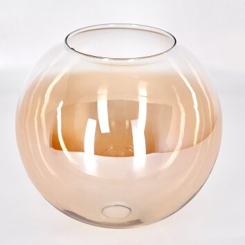 Glas-Lampenschirm Koyoto Ersatzglas 30 cm Bernsteinfarben, Klar