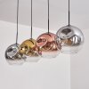 Ripoll Hängeleuchte Glas 30 cm Chrom, Gold, Klar, Kupferfarben, Rauchfarben, 4-flammig