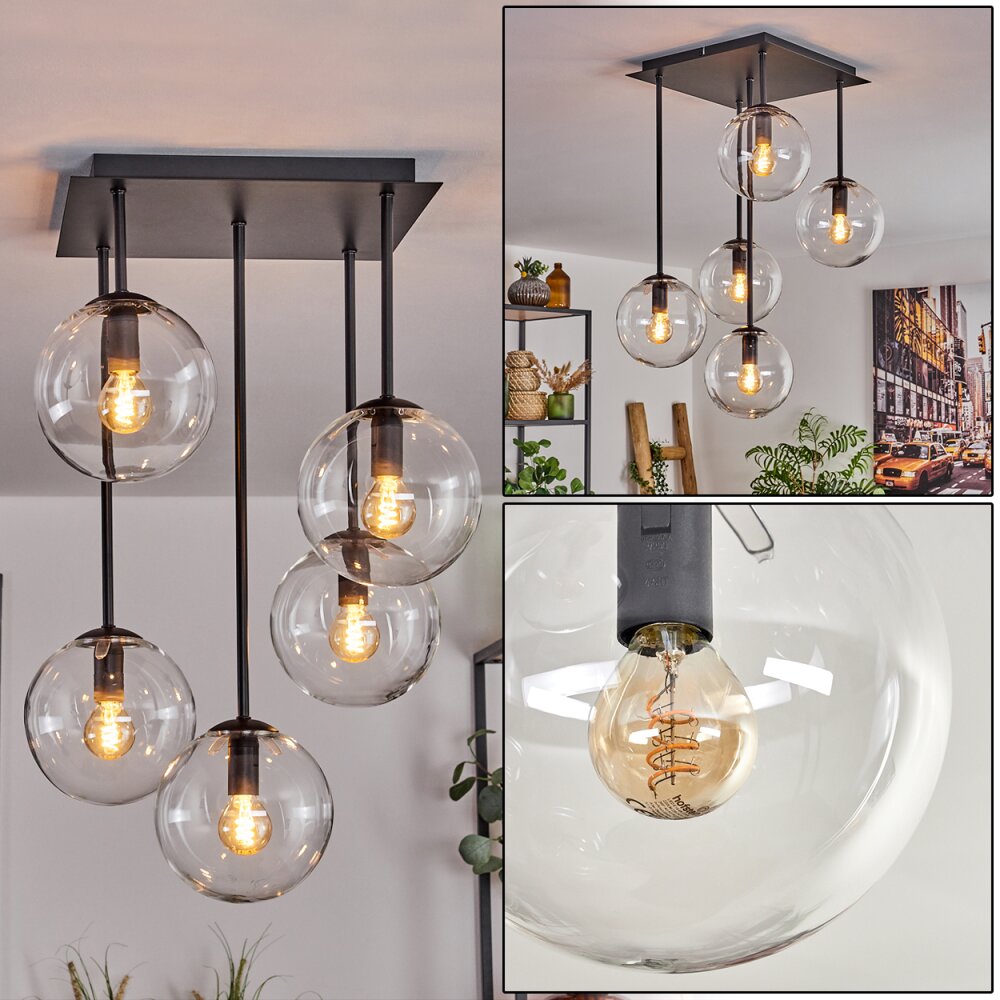 Gastor Deckenleuchte Glas 15 cm Klar, 5-flammig main product photo