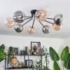 Chehalis Deckenleuchte Glas 15 cm Gold, Schwarz, 8-flammig