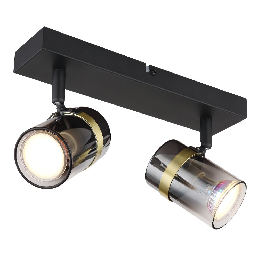 Globo TRABBY Deckenleuchte Schwarz, 2-flammig main product photo